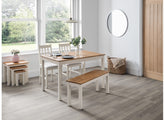 Coxmoor Ivory Table with Coxmoor Ivory Chairs & Bench